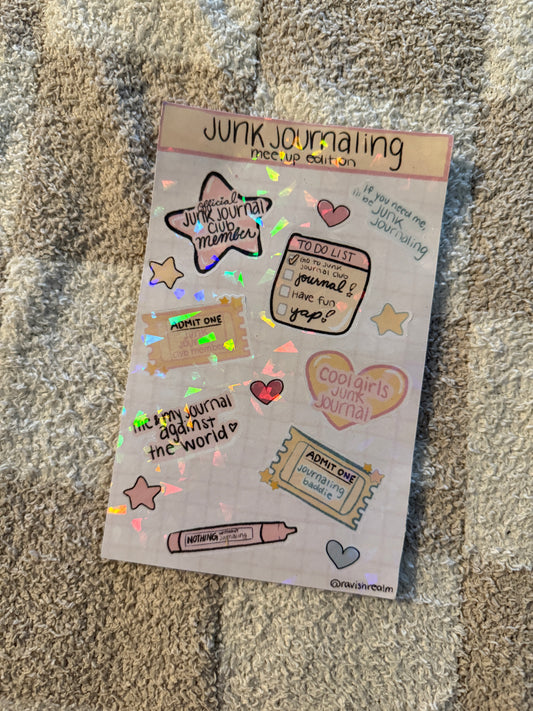 Junk Journal Meetup Sticker Sheet