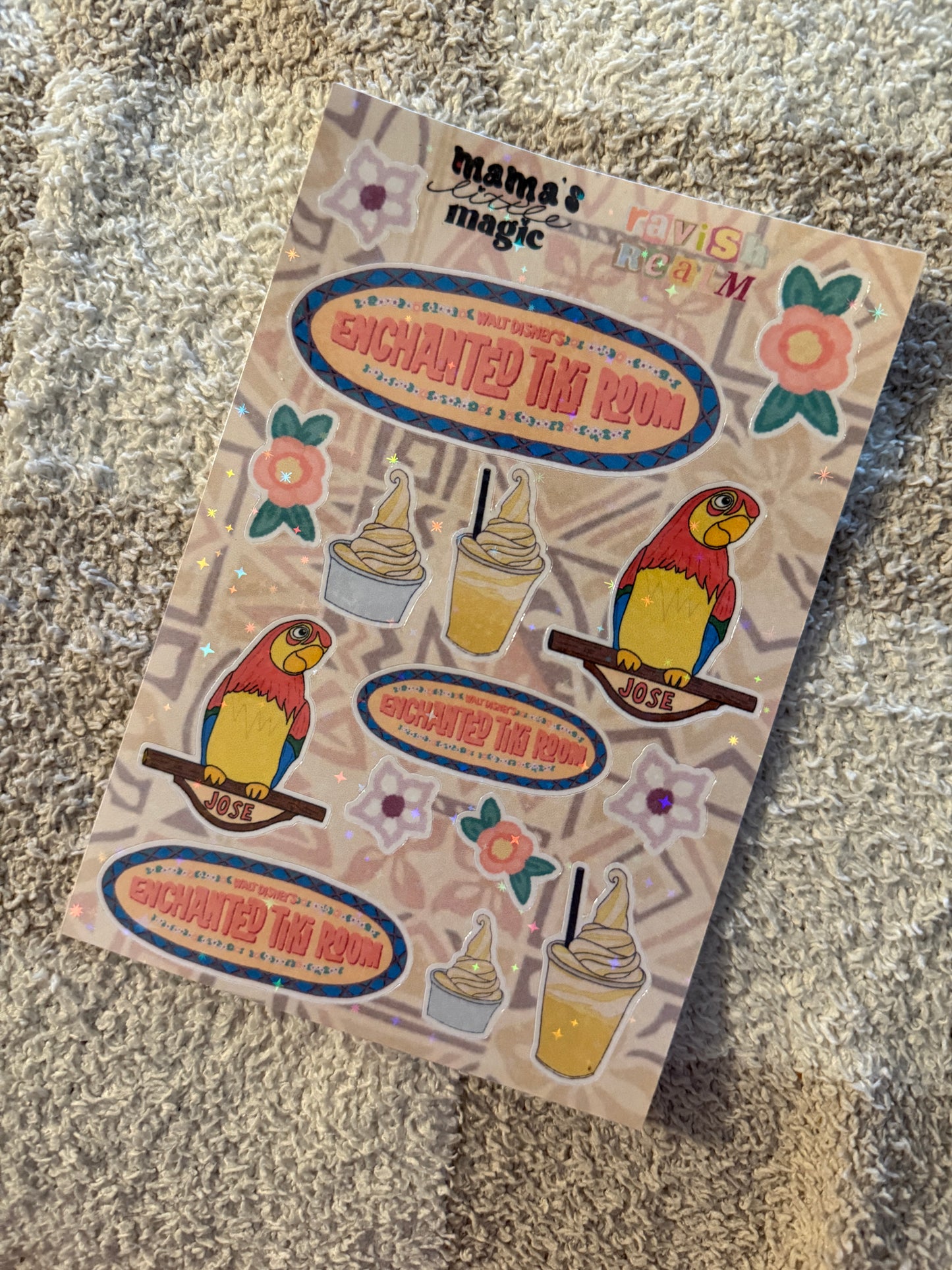 Tiki Room Sticker Sheet