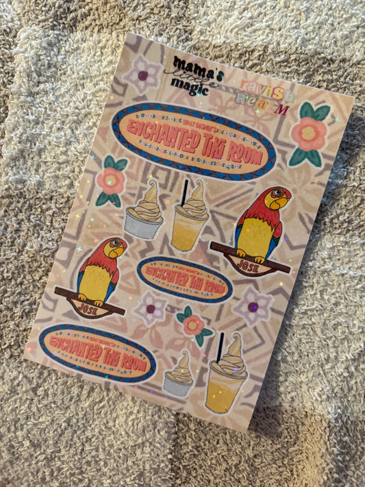 Tiki Room Sticker Sheet